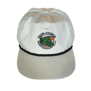 Vtg Iron Horse Golf Course Baseball Hat Cap North Richland Hills TX Damaged Stra